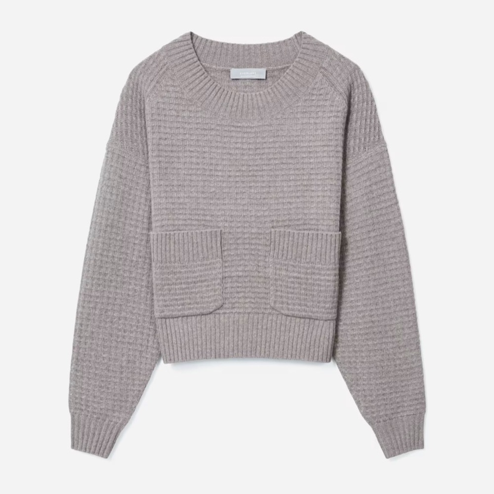 The Belgian-Waffle Pocket Pullover in ReCashmere in size M